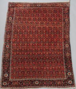 Semiantikt Sarouk tæppe, Persien. Gentagelsesmønster med botehs på rød bund. 20. årh.s begyndelse. 195 x 125.