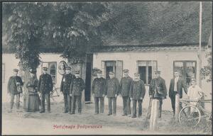 Herlufmagle Postkontor med Postpersonale, 1907