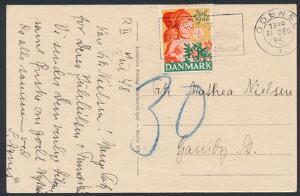 1948 på ufrankeret postkort fra Odense 31.12.48