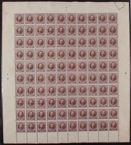 1907. Fr.VIII. 15 Bit, lillabrun. Postfrisk HELARK. AFA 5000