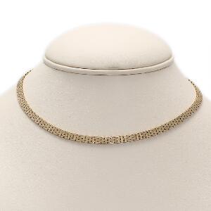 Halskæde af 14 kt. guld. L. 40,5 cm. Vægt 26 gr.