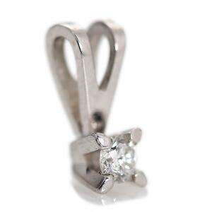 Diamantvedhæng af 14 kt. hvidguld prydet med brillantslebet diamant på ca. 0.08 ct. L. 0,8 cm.