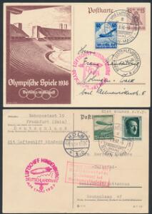Tysk Rige. 1936-1937. 4 ZEPPELIN-forsendelser.
