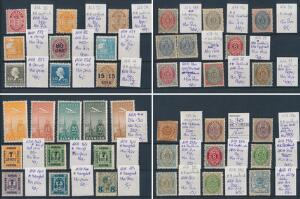 1854-1935. 4 små plancher med bedre postfriskubrugte mærker.