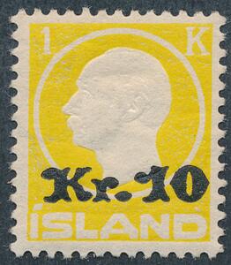 1924. Provisorium. Kr.101 kr. gul. Postfrisk. Facit 8000