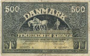 500 kr 1939 A, Svendsen  Sander, Sieg 114, DOP 127, Pick 34