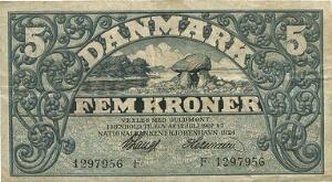 5 kr 1924 F, V. Lange  Hermann, Sieg 100, DOP 113, Pick 20