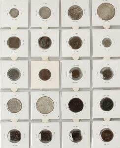 Samling af mønter med relation til Indien, i alt 100 stk. i varierende kvalitet med enkelte bedre iblandt