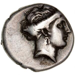 Antikkens Grækenland, Euboea, Chalcis, ca. 369-313 f.Kr., Drakme, Ag, 3,69 g, SNG Cop. 438