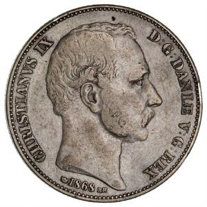 Christian IX, 2 rigsdaler 1868, H 4A