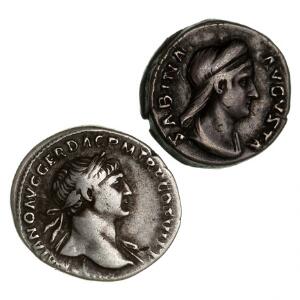 Romerske kejserdømme, Trajan og Sabina, 2 denarer