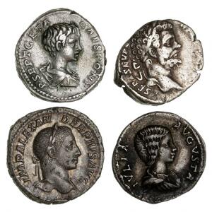 Romerske kejserdømme, Septimius Severus, Julia Domna, Geta og Severus Alexander, 4 denarer