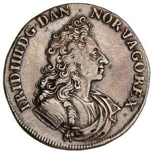 Frederik IV, krone 1702, H 36, let pudset