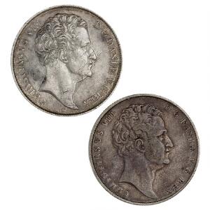 Christian VIII, speciedaler 1840, 1846, H 3B, 3F, 2 stk.