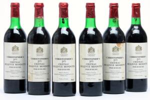 12 bts. Bellevue Mondotte, Saint Emilion Grand Cru 1975 B tsus.