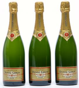9 bts. Champagne Brut, Duval-Leroy 1999 A hfin.