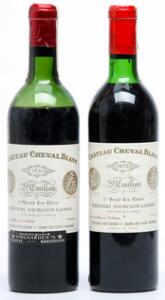1 bt. Château Cheval Blanc, 1. Grand Cru Classé A 1961 D mls.  etc. Total 2 bts.