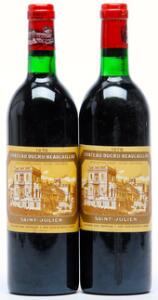 2 bts. Château Ducru-Beaucaillou, Saint - Julien.2. Cru Classé 1978 A-AB bn.