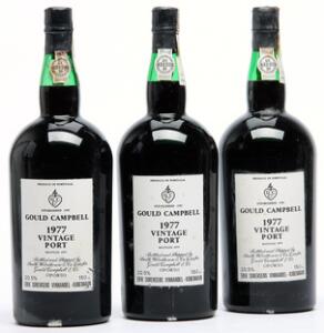 3 bts. Mg. Gould Campbell Vintage Port 1977 A hfin.