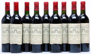 9 bts. Château La Lagune, Haut - Medoc. 3. Cru Classé 1978 A-AB bn.