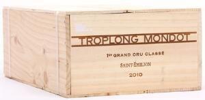 12 bts. Château Troplong Mondot, Saint-Émilion Grand Cru Classé 2010 A hfin. Owc.