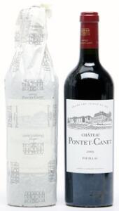 2 bts. Château Pontet Canet, Pauillac. 5. Cru Classé 2005 A hfin.