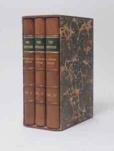 A. Conan Doyle The Refugees. A tale of two Continents. 3 vols. London Longmans 1893. Bound with publishers catalogue.