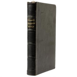 Søren Kierkegaard Kjerlighedens Gjerninger. 2 parts in one. Cph 1847. 1st edition. In half calf.