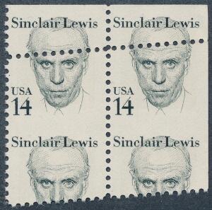 USA. 1980. 14 c. Særdeles FEJLTAKKET parstykke. SJældent.