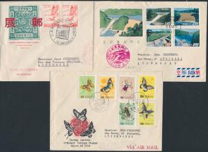 Kina. 1953-1968. 5 FDC sendt til LUXEMBOURG.