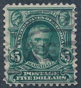 USA. 1902. Marshall. 5 . grøn. Vm.I. Stemplet. Michel EURO 750