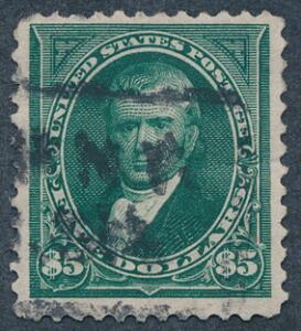 USA. 1895. Marshall. 5 . grøn. Vm.I. Stemplet. Michel EURO 500