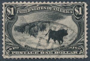 USA. 1898. Mississippi. 1 . sort. Stemplet. Michel EURO 550