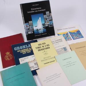 Grønland. Litteratur. 10 bøgerhæfter, bl.a. Grønlandske Posttakster efter 1938.