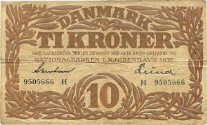 10 kr 1936 H, Svendsen  Lund, Sieg 104