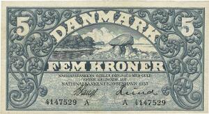 5 kr 1933 A, V. Lange  Lund, Sieg 101