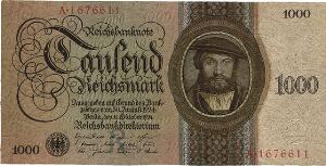 Tyskland, 1000 Reichsmark 1924, Rosenberg 172