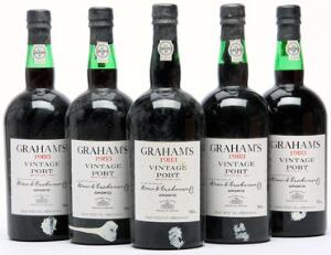 5 bts. Mg. Grahams Vintage Port 1983 A hfin.