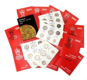Møntsæt, Den Kgl. Mønt 1982 - 2004, i alt 23 stk.