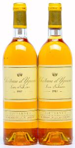 2 bts. Château dYquem, Sauternes. 1. Grand Cru Classé 1983