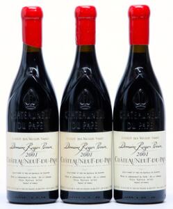 3 bts. Chateauneuf-du-Pape, Reserve des Vieilles Vignes, Domaine Roger Perrin 2001 A hfin.