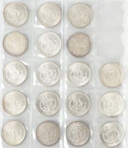 USA, silver dollars, 1879 S 2, 1880 S, 1881 S, 1883 O, 1884, 1884 O, 1885 O, 1886, 1887, 1888, 1888 O, 1889, 1896, 1897, 1898 O, 1900, 1904 O, i alt 18 stk.