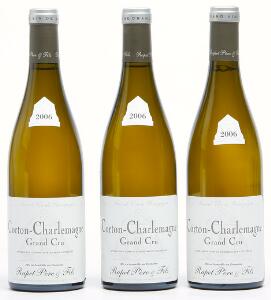 3 bts. Corton Charlemagne Grand Cru, Domaine Rapet Pere et Fils 2006 A hfin. Oc.