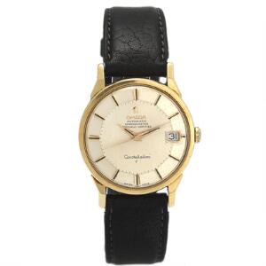 Omega Herrearmbåndsur af guldbelagt stål. Model Constellation. COSC certificeret automatisk værk med dato. 1960erne.