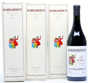 4 bts. Mg. Barbaresco Riserva, Rabaja, Produttori del Barbaresco 1999 A hfin. Oc.