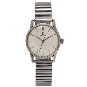 Omega Herrearmbåndsur af stål. Model Seamaster. Mekanisk værk med manuelt optræk. 1960erne.