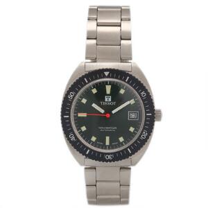 Tissot Herrearmbåndsur af stål. Model Navigator. Automatisk værk med dato. 1970erne.