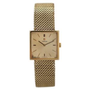 Omega Herrearmbåndsur af 14 kt. guld. Mekanisk værk med manuet optræk. 1950-60erne.