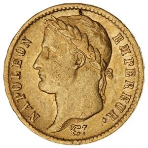 Frankrig, Napoleon Bonaparte, 1801-1814, 20 Francs 1812A, Paris Mint, F 511