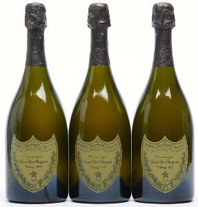 3 bts. Champagne Dom Pérignon, Moët et Chandon 1995 A hfin.